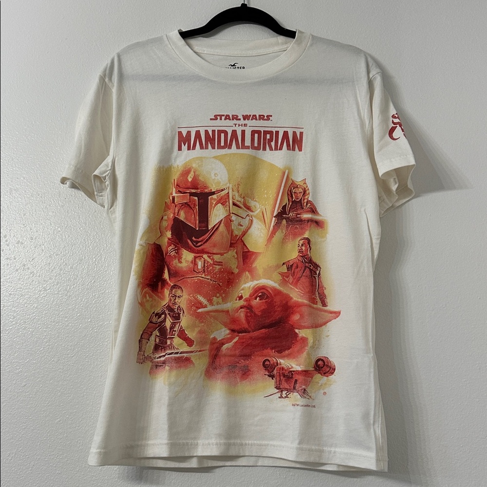 Hollister Star Wars The Mandalorian White T-Shirt